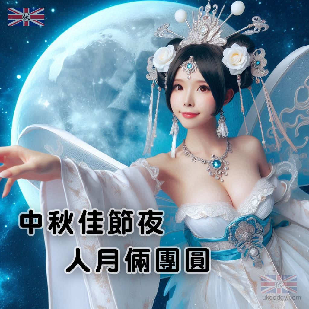 中秋佳節夜 人月倆團圓