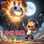 中秋節快樂 - 燈籠着火