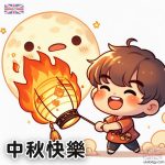 中秋節圖案q版 - 燒燈籠
