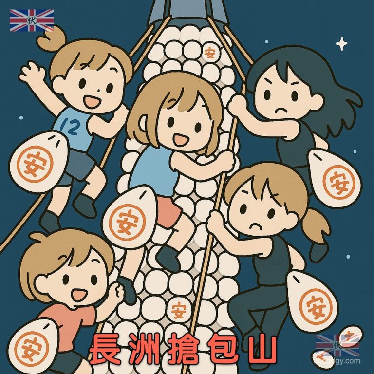 長洲搶包山 – Q版可愛卡通圖案 - 英國伏味濃