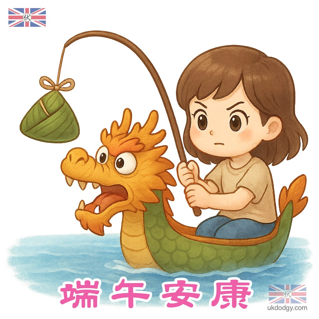 可愛龍舟圖案