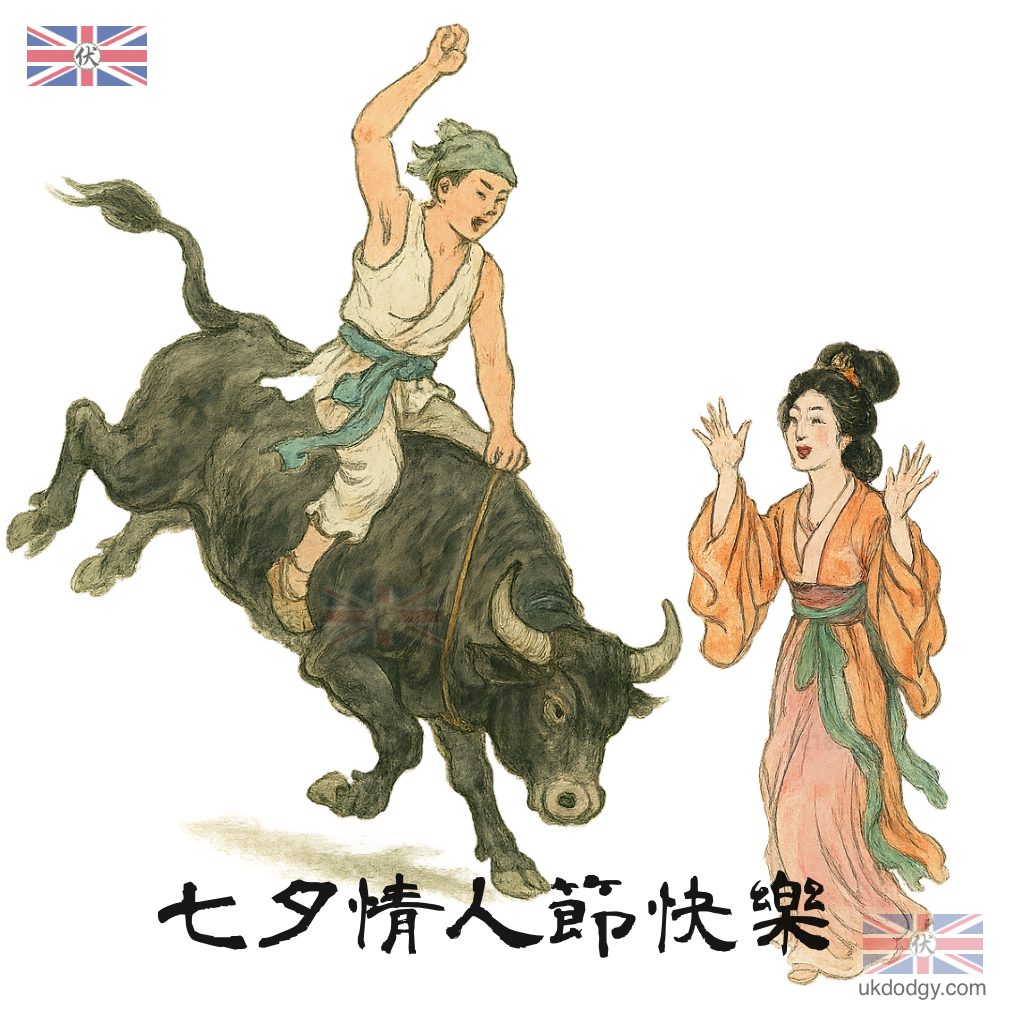 七夕情人節快樂賀卡
