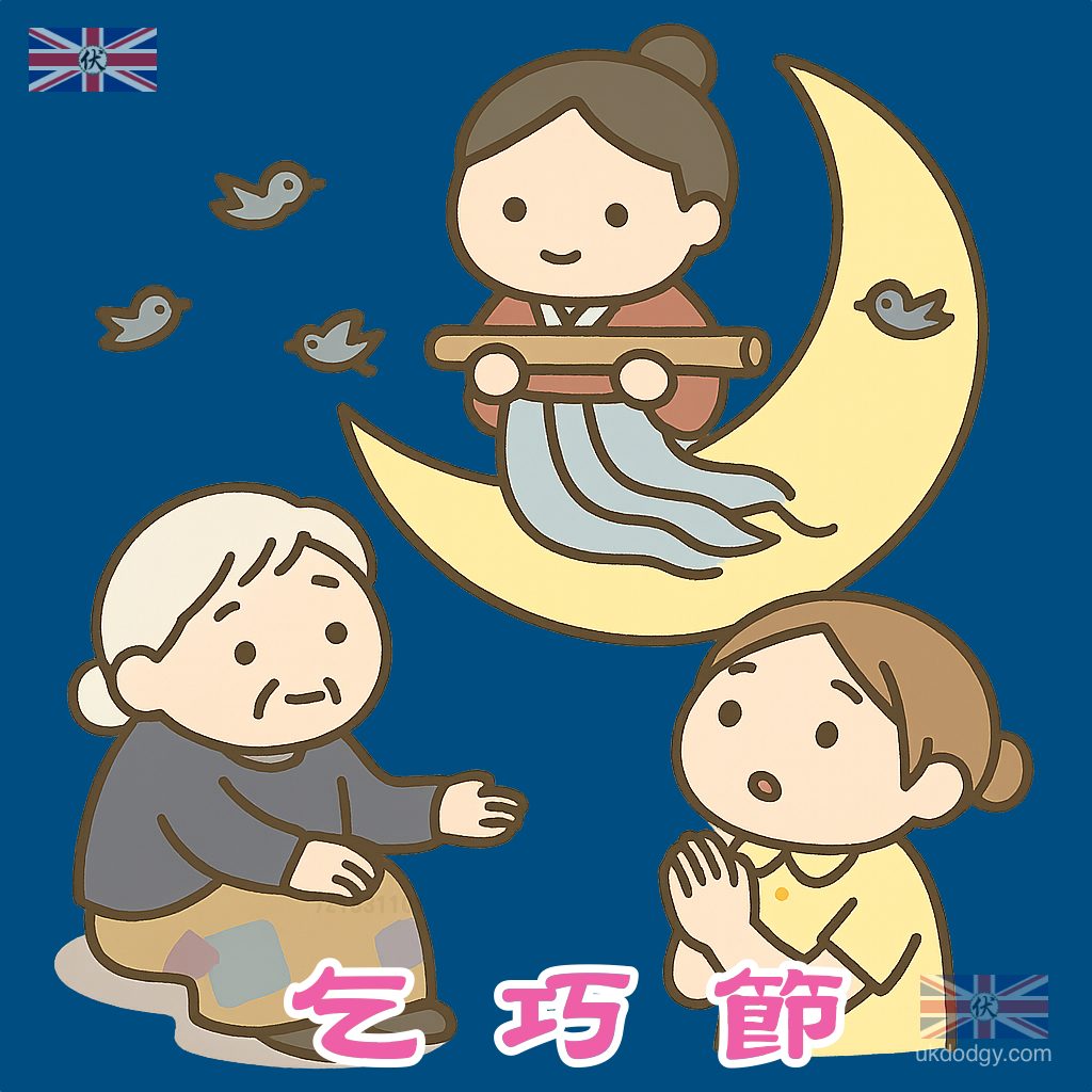 乞巧節Q版卡通圖案