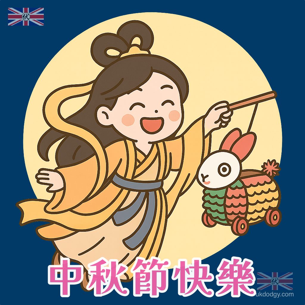 中秋節快樂！Q版嫦娥同兔仔燈籠賀八月十五
