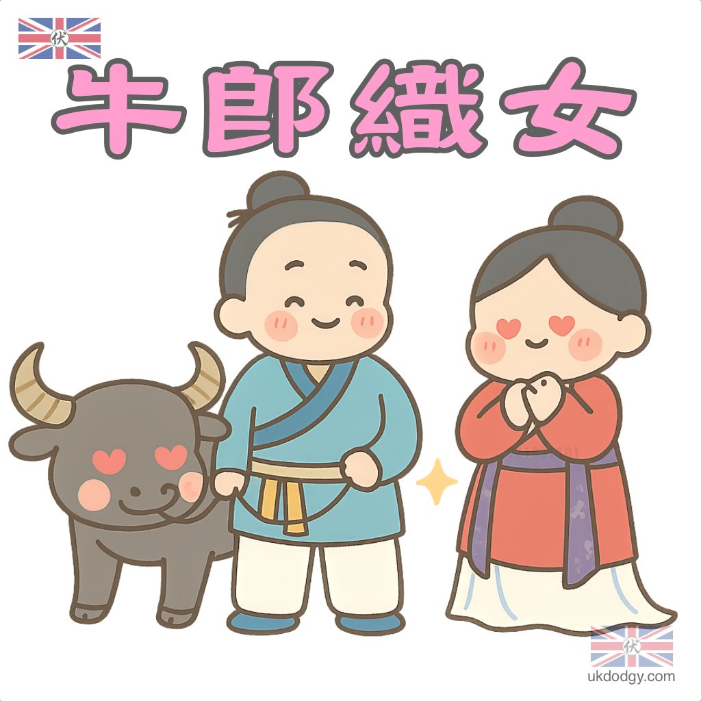 牛郎織女卡通圖案