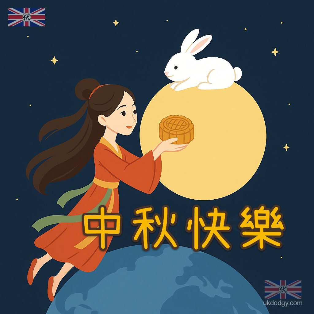 嫦娥2025 中秋節卡通插畫