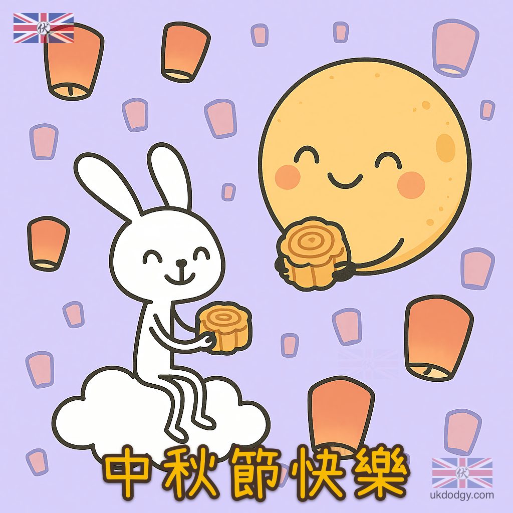 卡通中秋節圖案q版