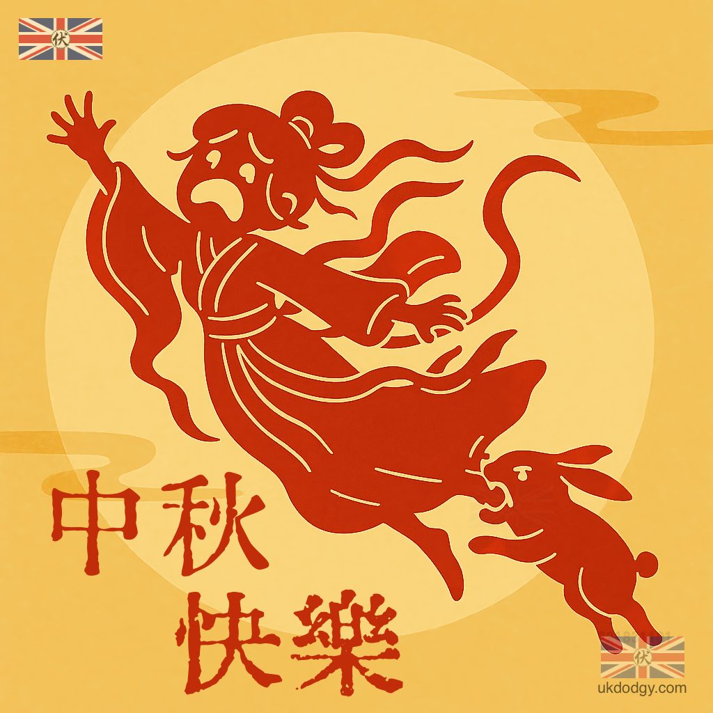 可愛嫦娥剪影