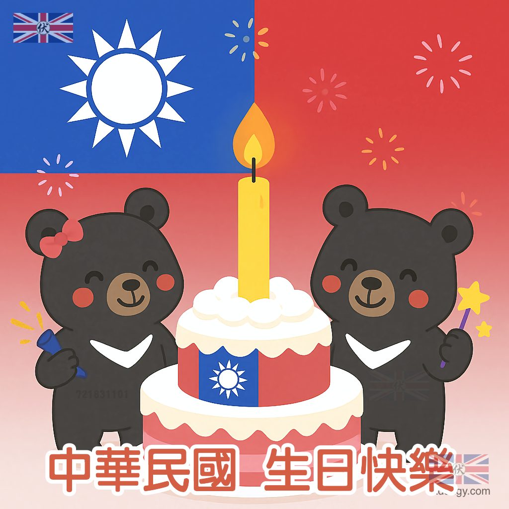 雙十國慶 中華民國 生日快樂