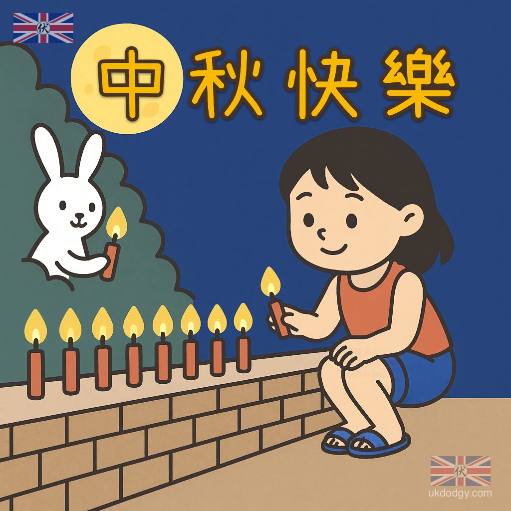 中秋節點蠟燭