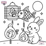 中秋節燈籠填色