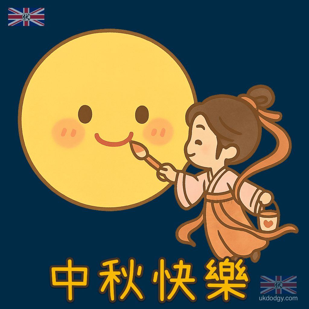 中秋節故事圖案｜嫦娥與月亮
