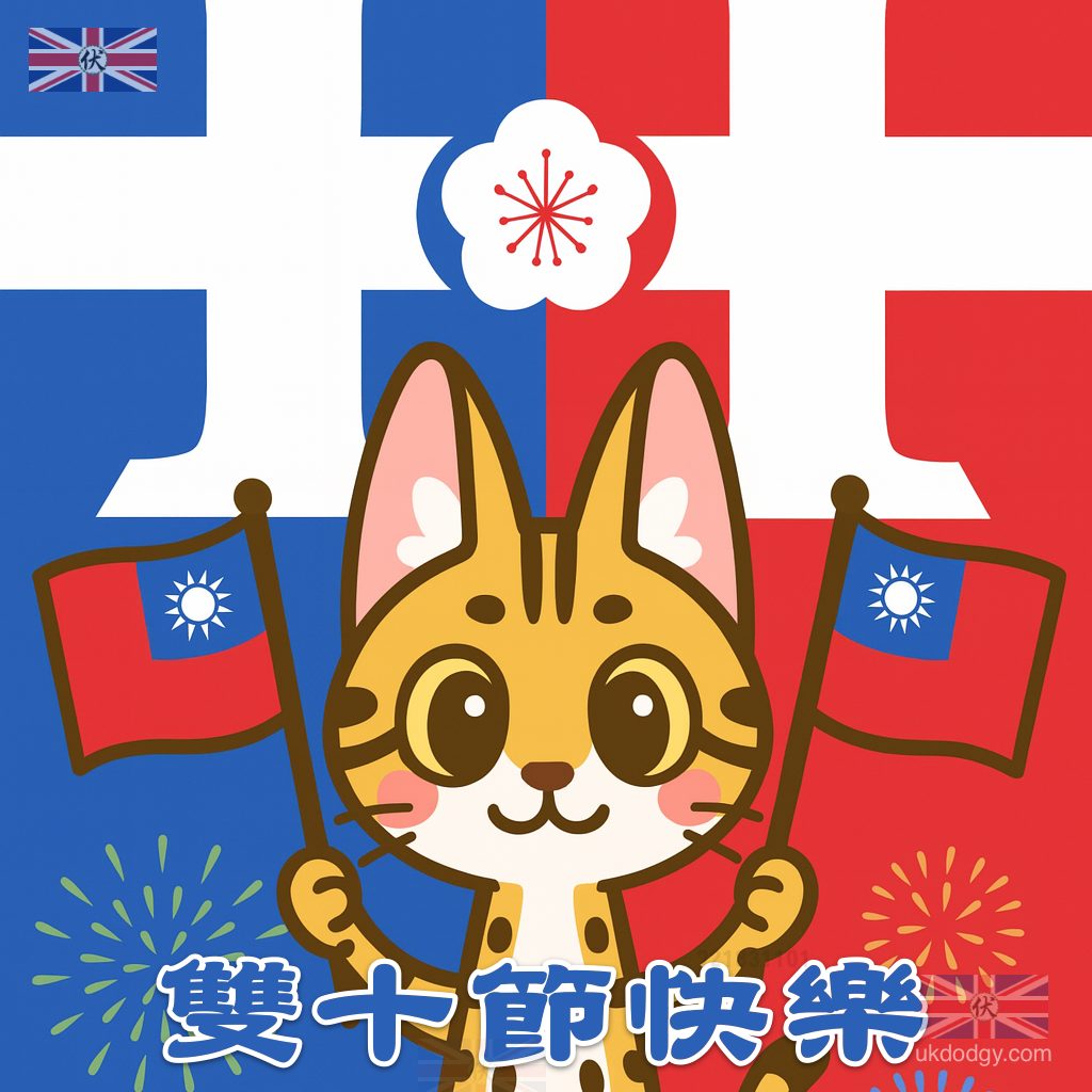 國慶日設計素材 |台灣Q版石虎卡通插畫超可愛