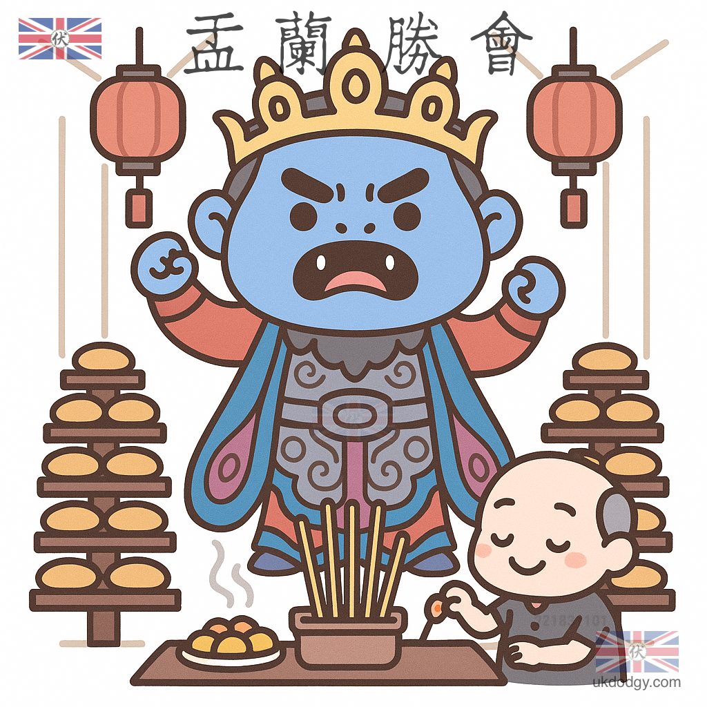 盂蘭節拜祭卡通圖片