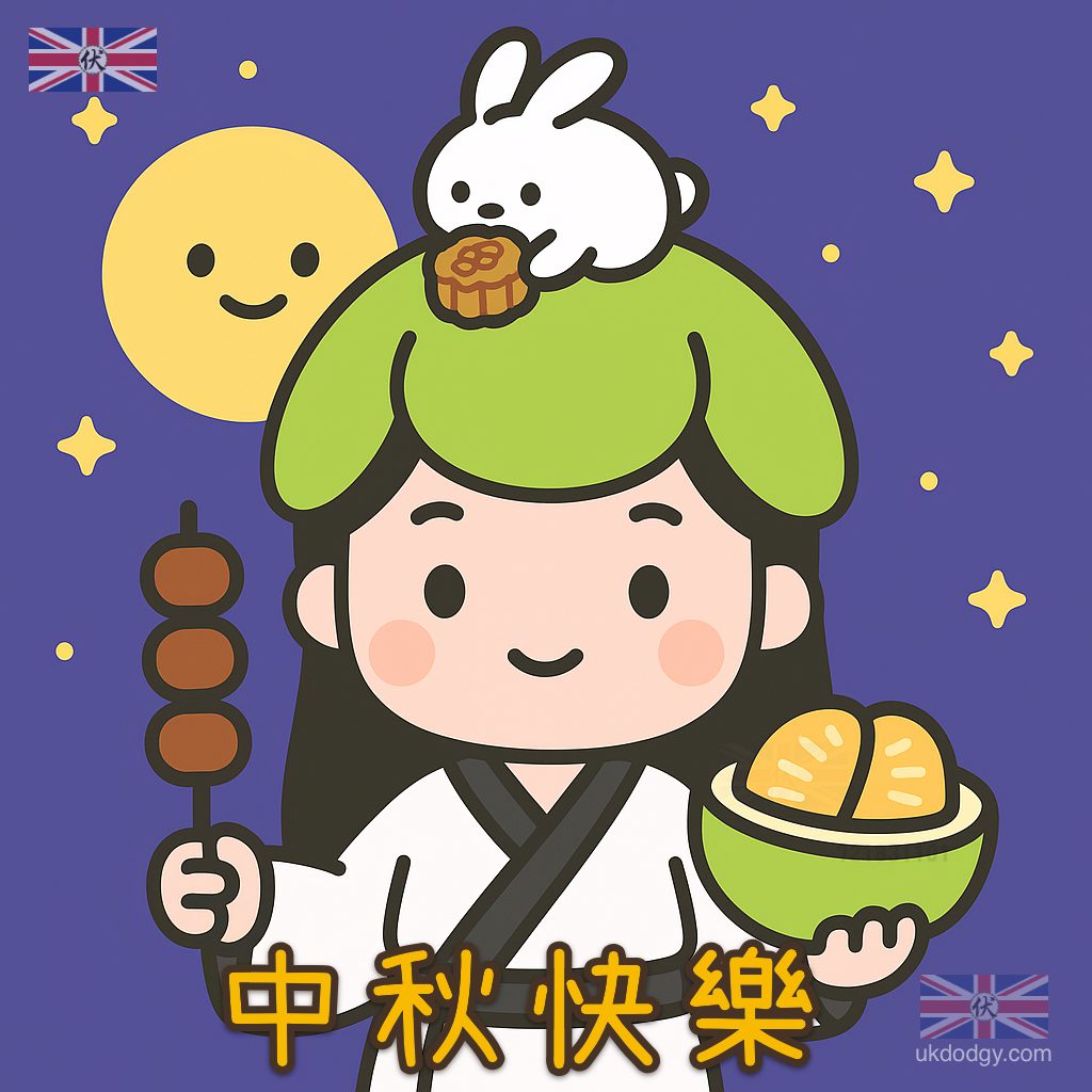 超可愛中秋節圖案免費下載|賞月夜烤肉必備