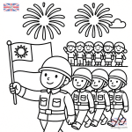 雙十國慶閱兵著色