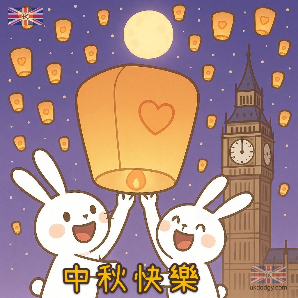 免費倫敦中秋節Q版圖案