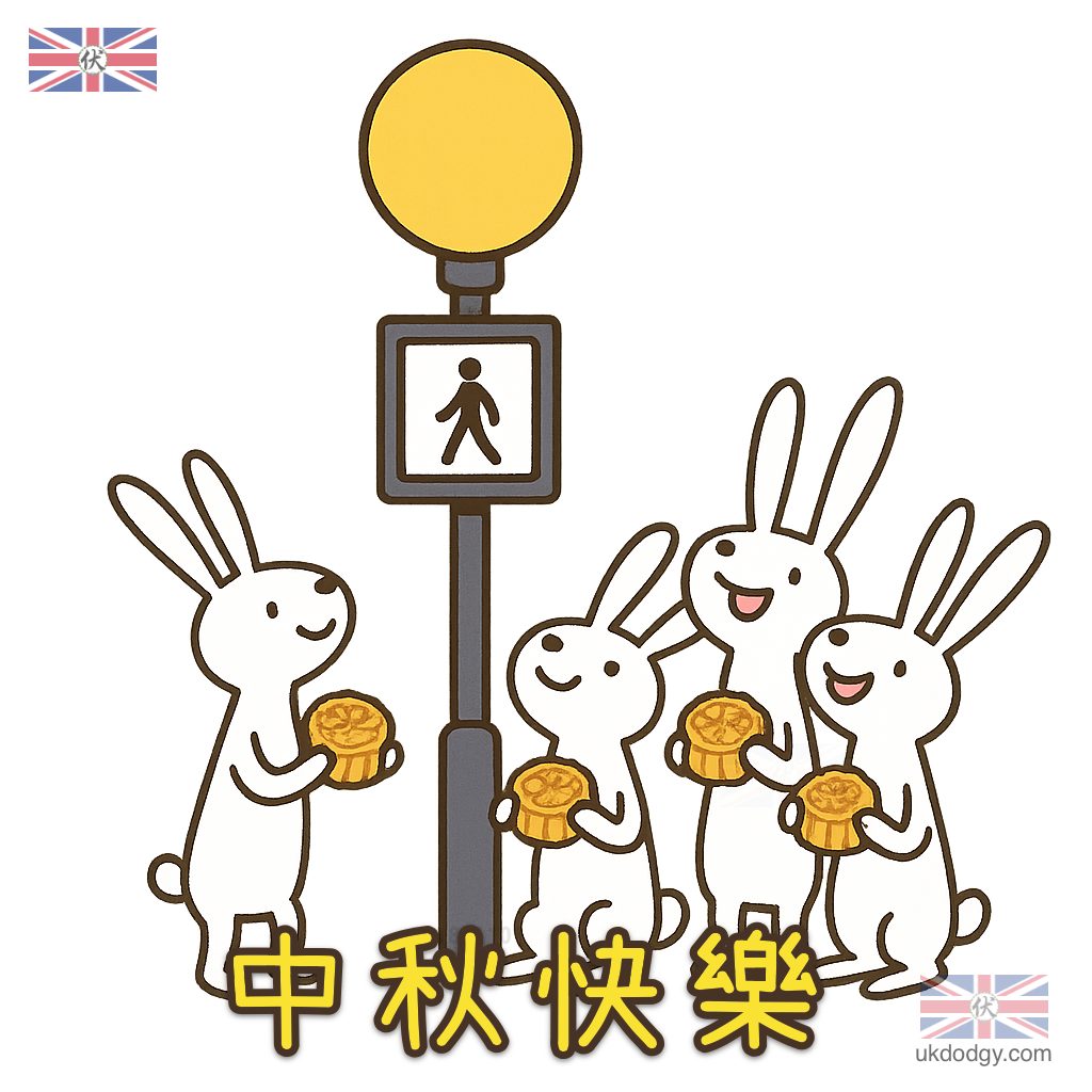 中秋節搞笑Q版玉兔插畫｜免費下載賀圖素材