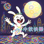 中秋節玩螢光棒