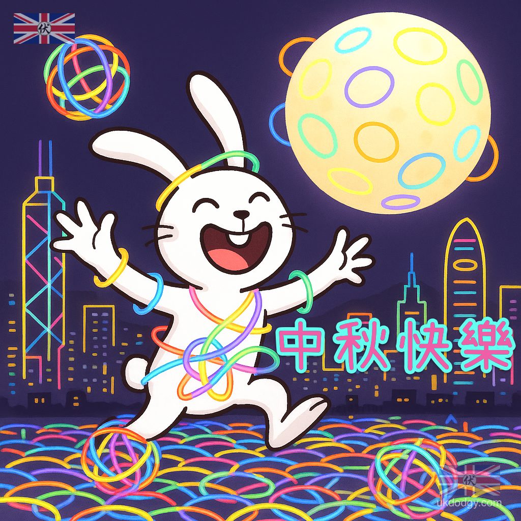 中秋節玩螢光棒