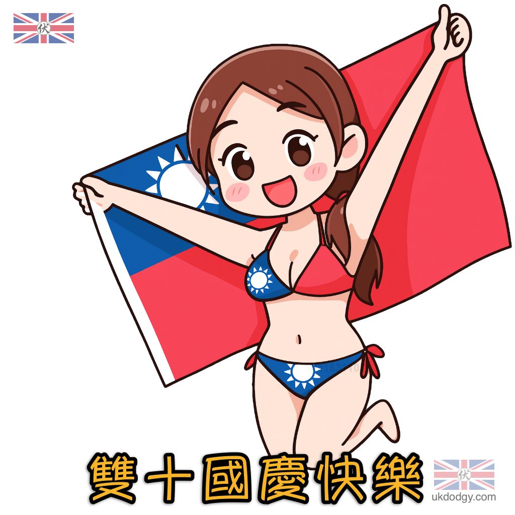 國慶日素材 | 中華民國國旗美女