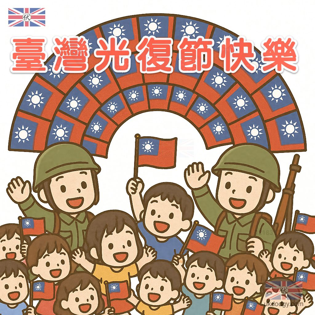 10月25日光復節海報設計 | 台灣光復紀念日插圖