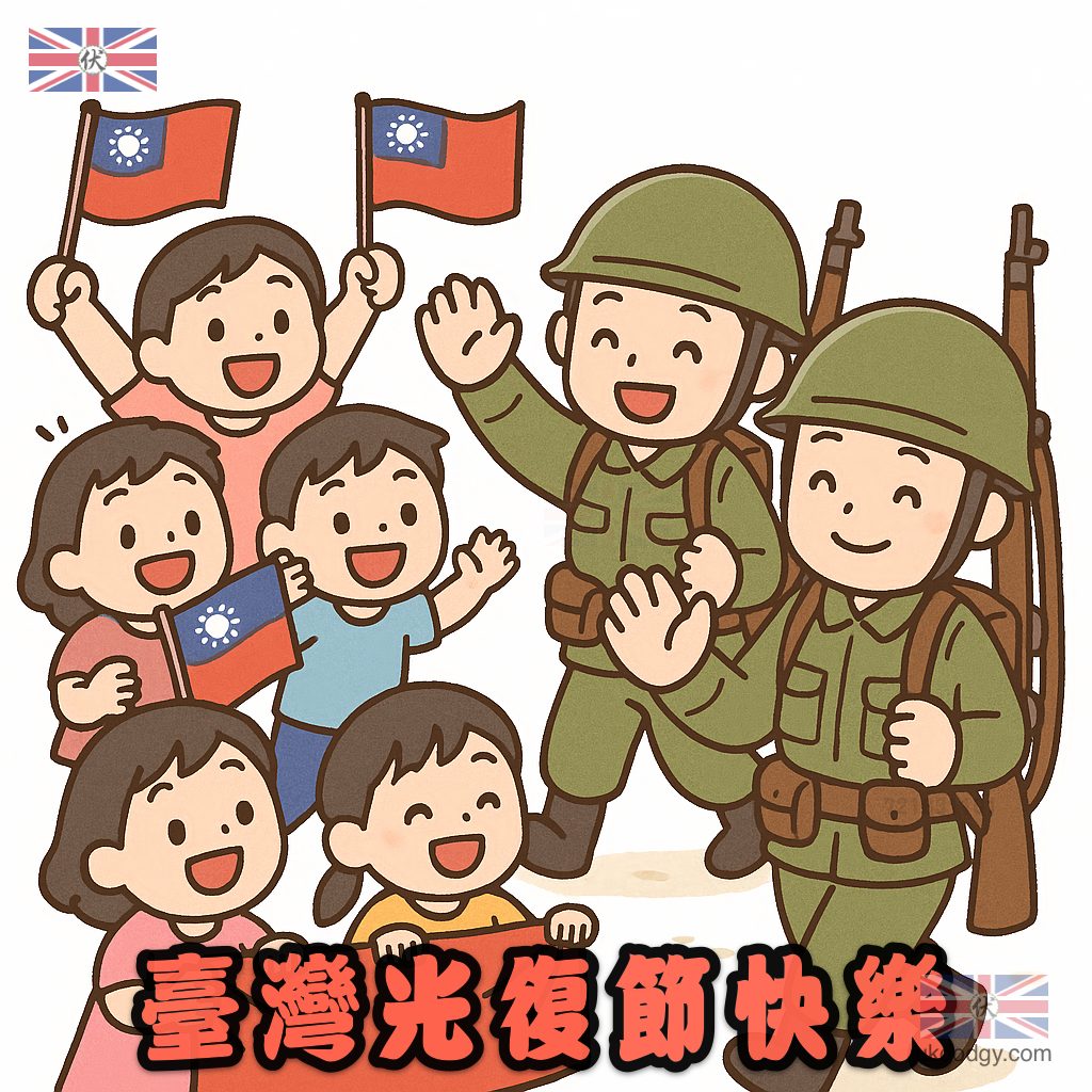 臺灣光復節快樂