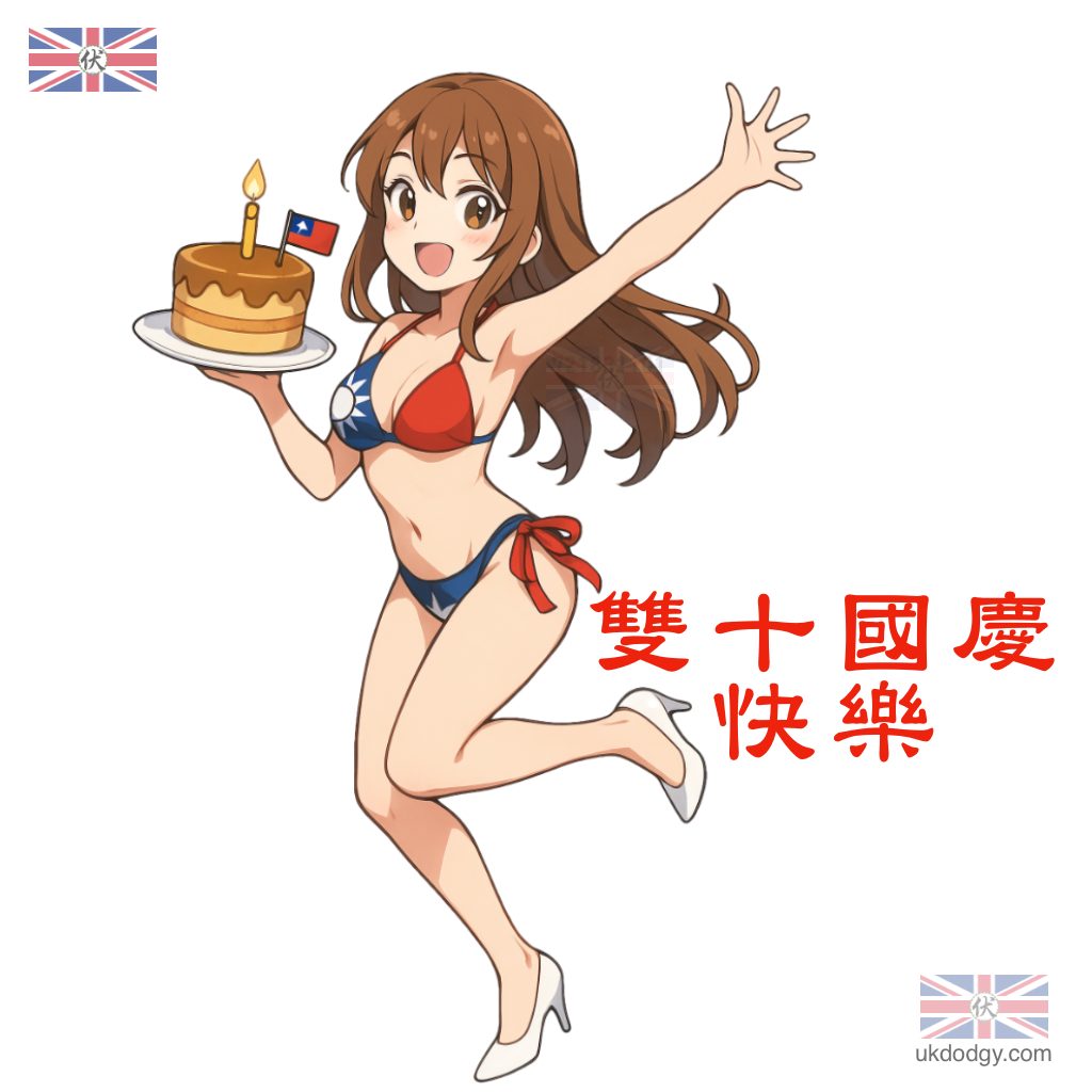 雙十節卡通 | 國旗比基尼女孩