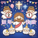 天主教新年快樂Q版可愛卡通