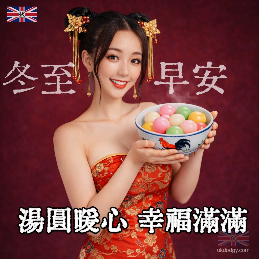 祝福冬至早安圖