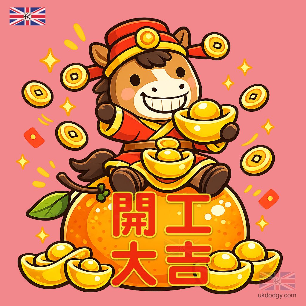 2026馬年開工大吉Q版圖片免費下載