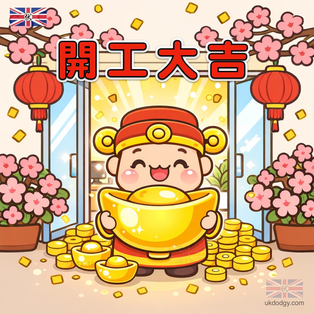卡通開工大吉