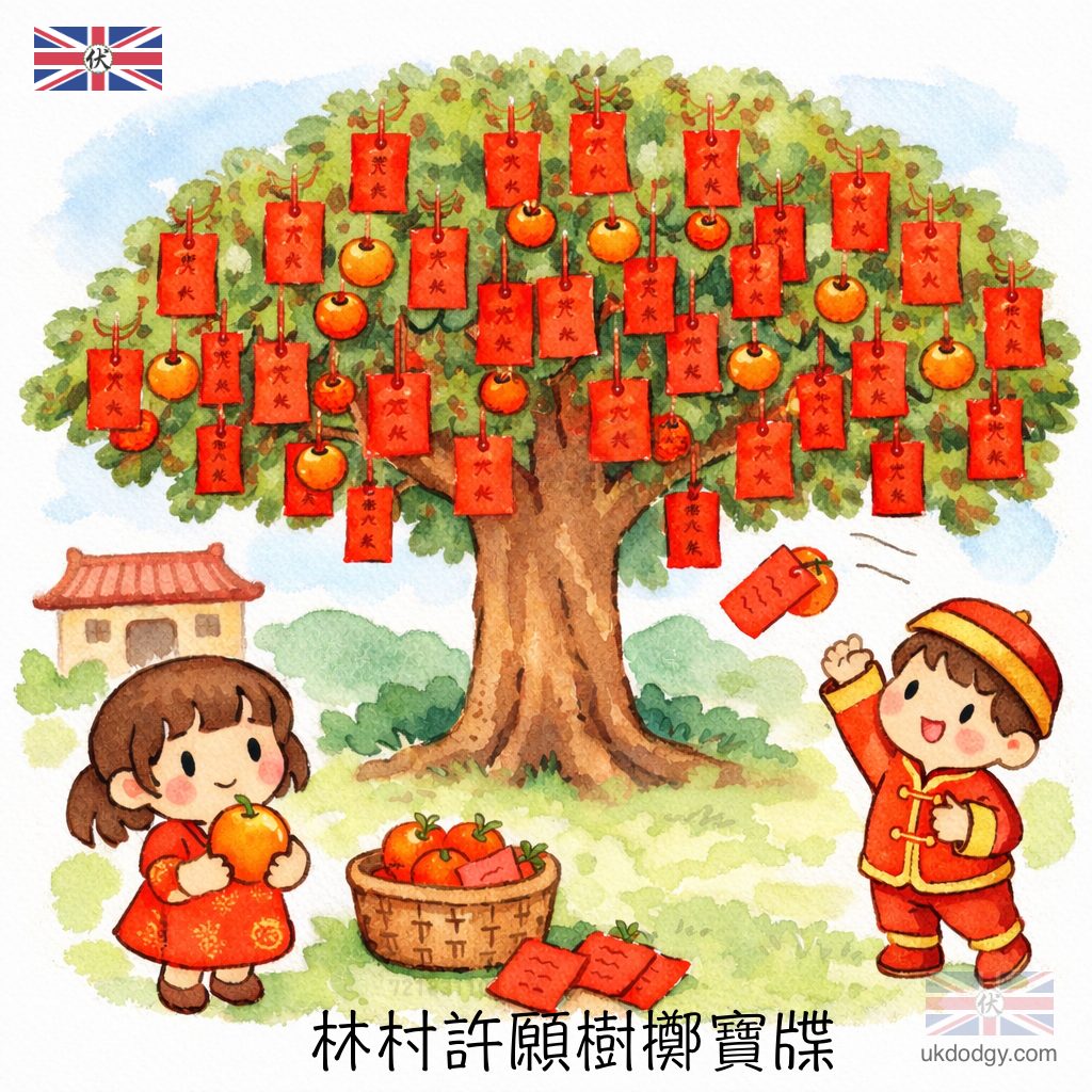林村許願樹擲寶牒