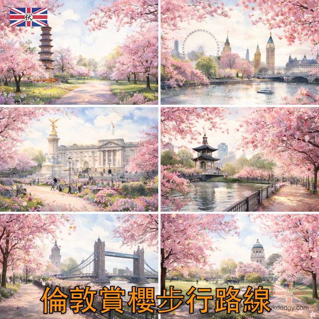 London Cherry Blossom Walking Route｜倫敦賞櫻步行路線完整攻略