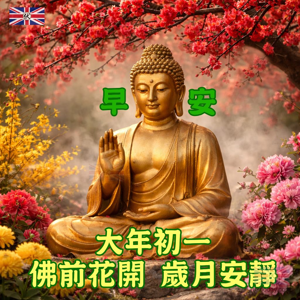 大年初一早安圖