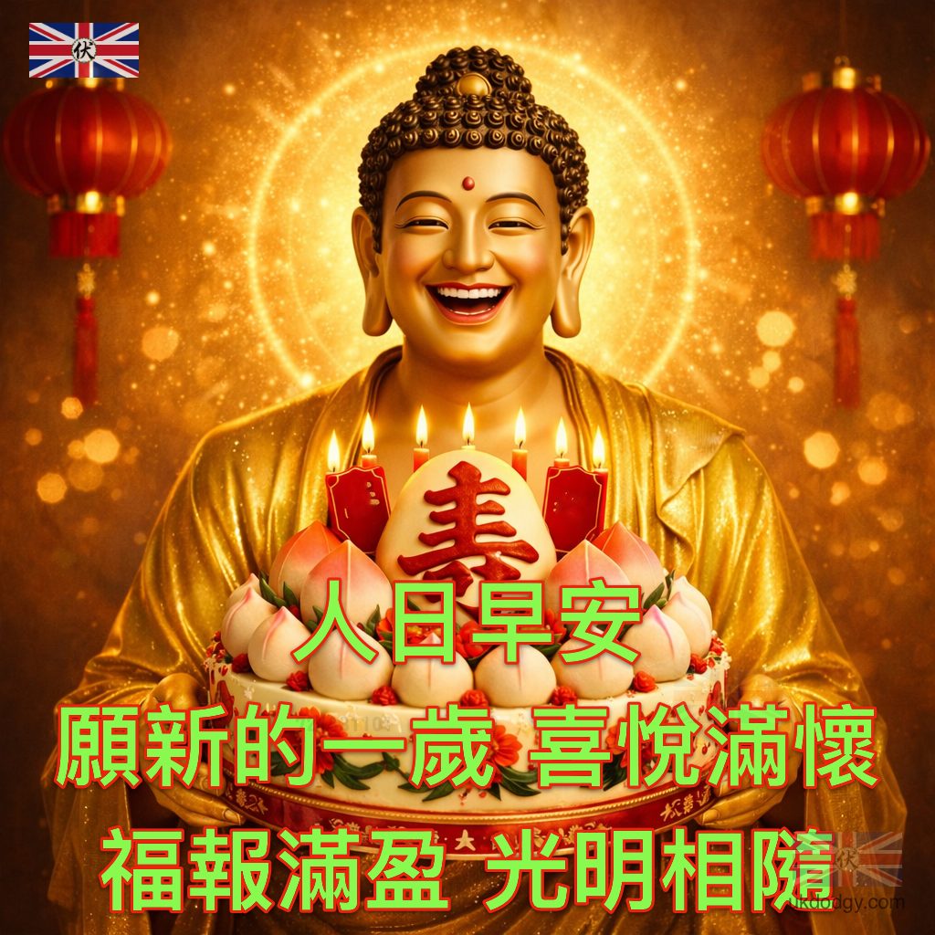 大年初七人日早安圖