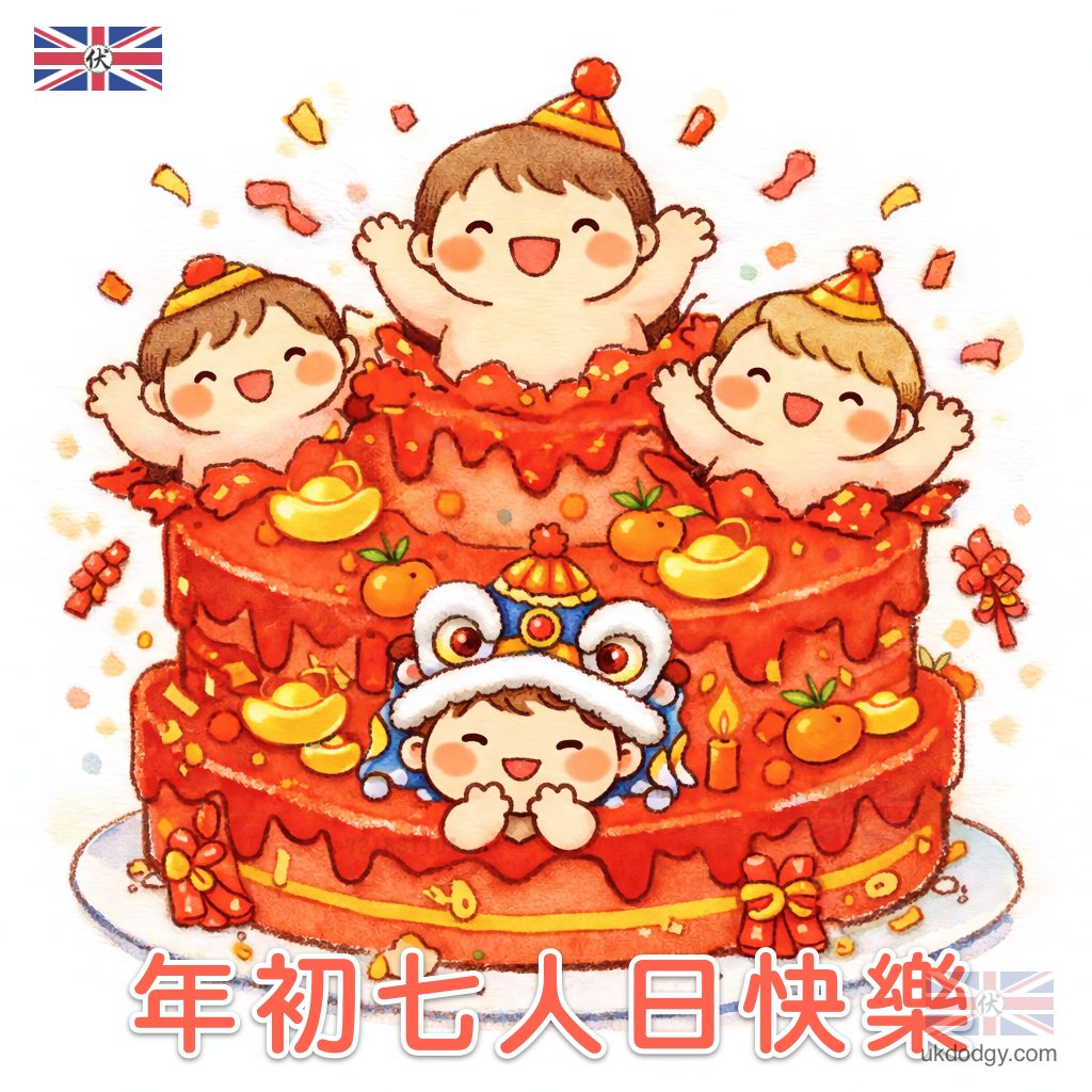 年初七人日快樂圖