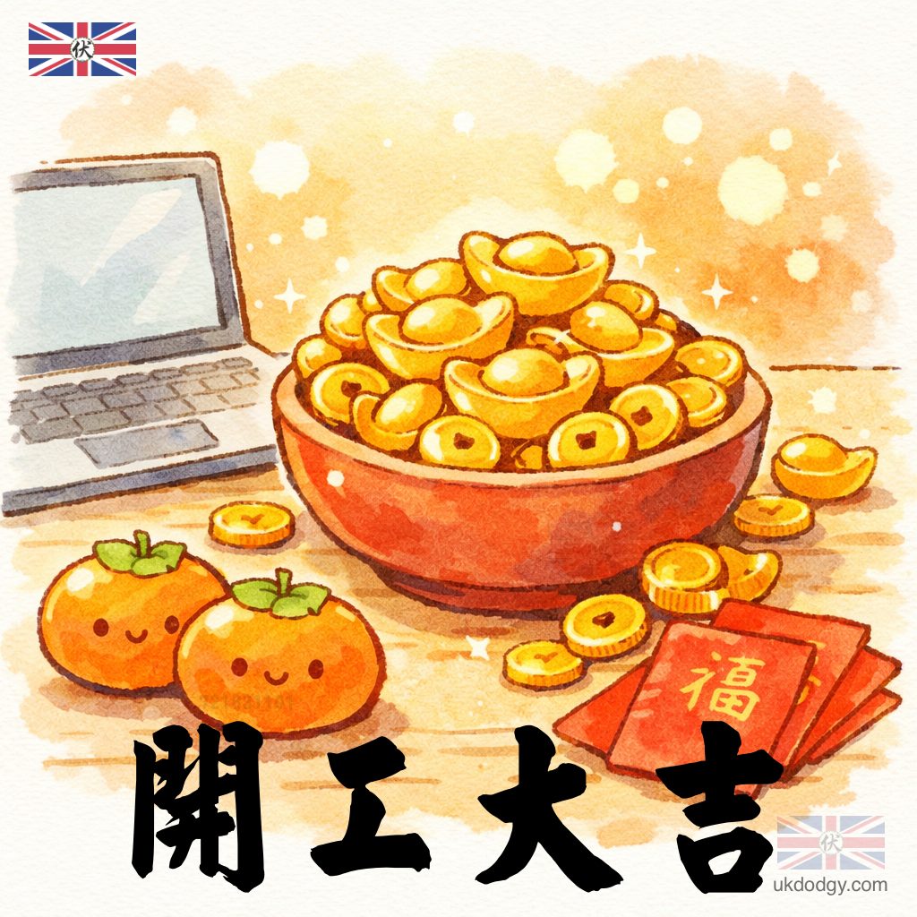 開工大吉插畫素材