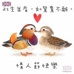 情人節水彩插畫