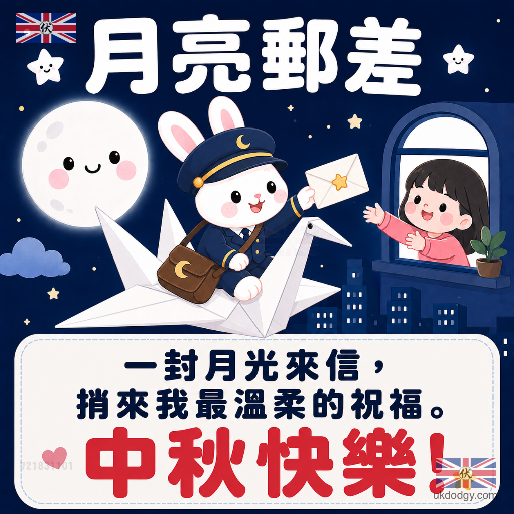 可愛中秋賀卡