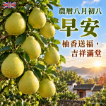 農曆八月初八早安圖｜柚香送福，吉祥滿堂