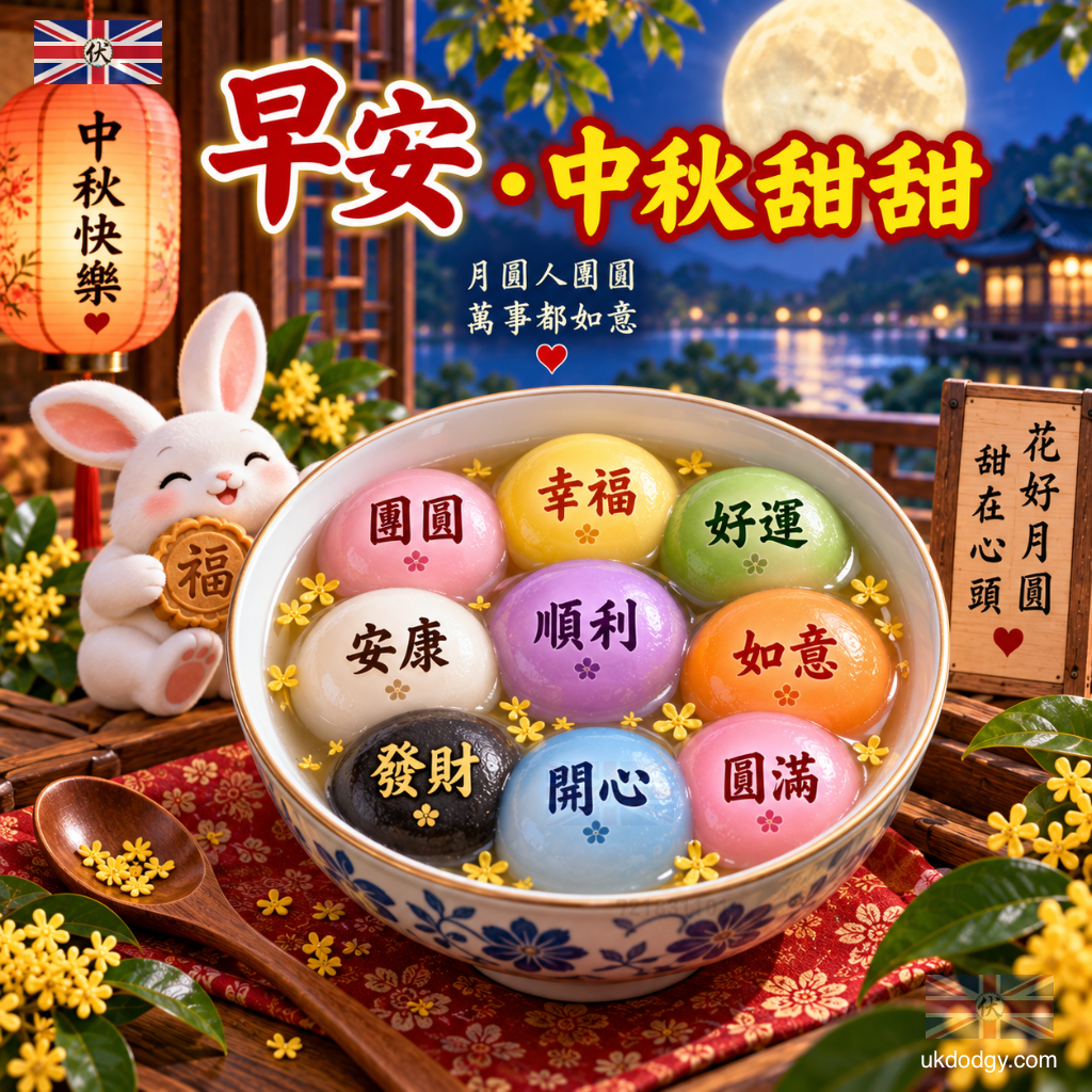 早安中秋節圖片