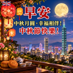 台灣中秋節早安圖|農曆八月十五免費早安祝福