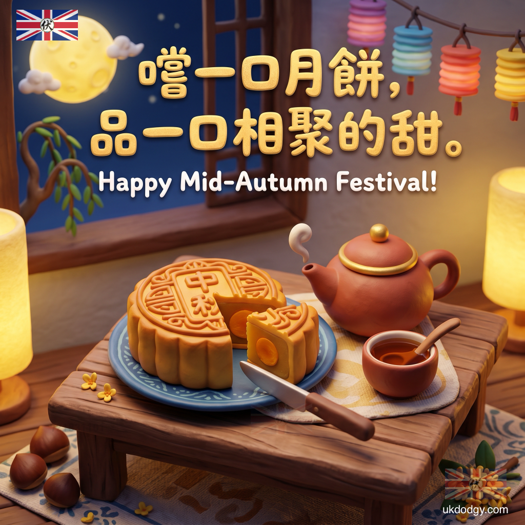 中秋賀圖｜Happy Mid-Autumn Festival 月餅團圓祝福