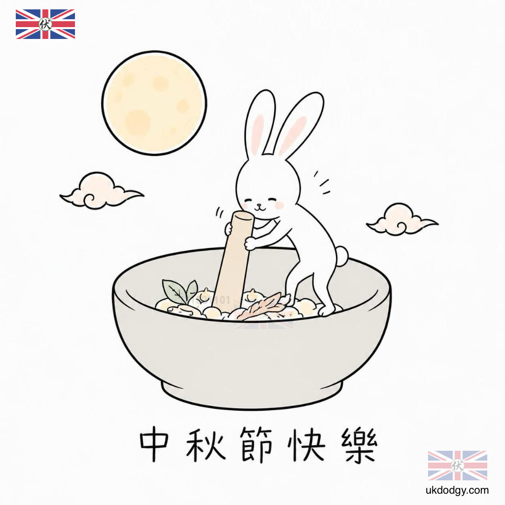玉兔搗藥q版