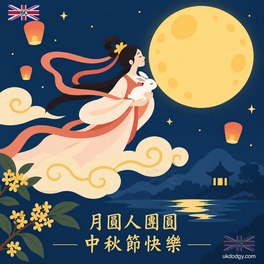 中秋節 - 嫦娥奔月圖片