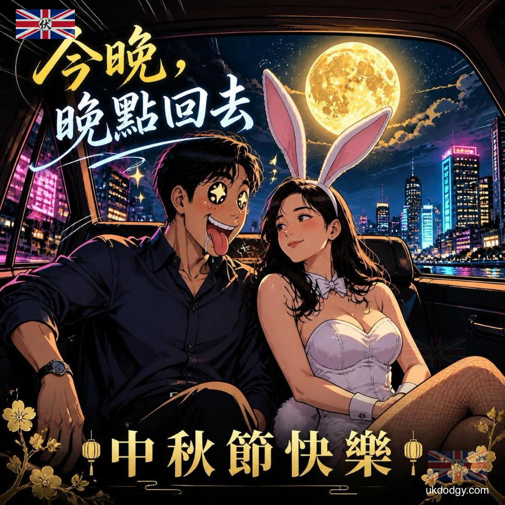 中秋節圖片|兔女郎情侶電子卡片