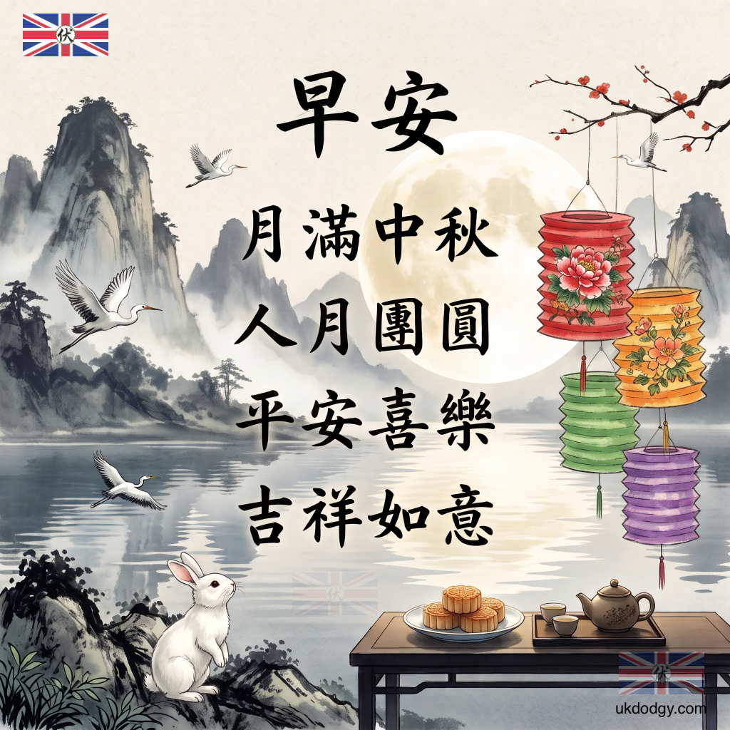 中秋節快樂LINE圖