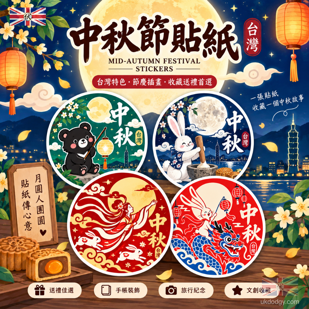 中秋節貼紙