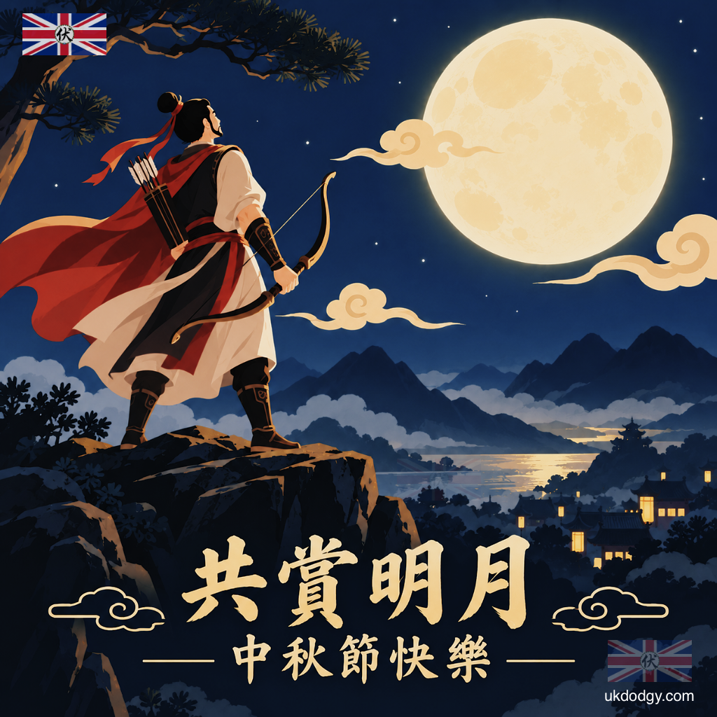 中秋節 - 后羿望月賀卡